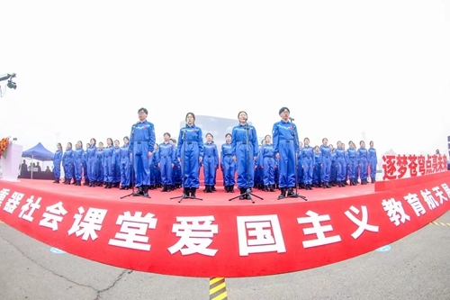 全体宣讲员进行爱国主义教育宣讲